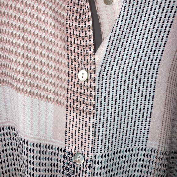 NWT Rose + Olive Tie Front button down Top Small - Picture 3 of 12